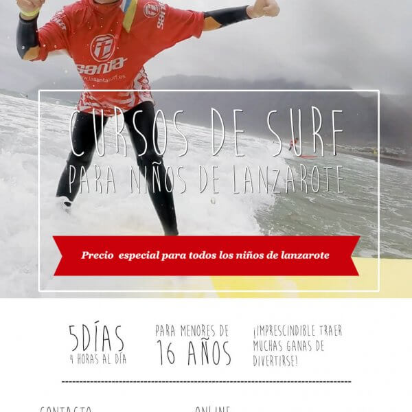 Clases de Surf para niños de Lanzarote