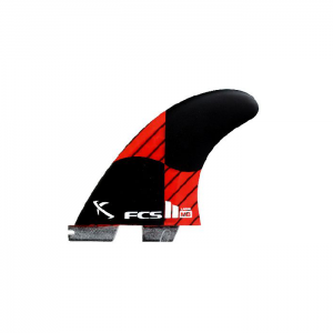 (Español) FCS II MB PC Carbon Rocket Red Tri Fin Set - Large