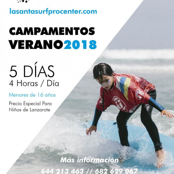 Surf Camp Lanzarote Niños 2018 verano